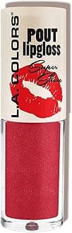 L.A. Colors Pout Shiny Lipgloss, French Kiss Red, 4g