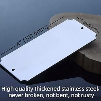 Brushed Stainless Steel Personalized Name Plaque,Engraved Custom Name Plate,Engraving Custom Name Plate with Adhesive Backing or Screws for URN,Trophy, Picture Frame