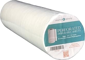 White Disposable Non-Woven Bed Cover ROLL Perforated Massage Table Sheets Wax Facial Chair