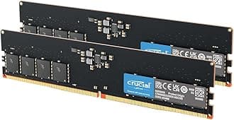 Crucial DDR5 RAM 32GB Kit (2x16GB) 4800MHz, Desktop Computer Memory, CL40 - CT2K16G48C40U5