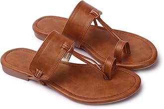 Karan Footwear Kolhapuri Slippers for Women Stylish | Slip-Ons Flat Heel Fashion Sandals & Ethnic Chappal for Girls | 3 to 8 Sizes