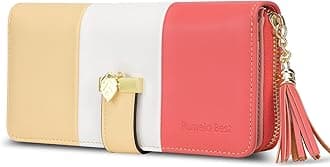 Pomelo BestWomen Wallets RFID Ladies Purses with Multiple Card Slots and Roomy Compartment (Mango/Cream)