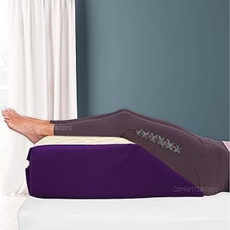 Comfort Collections Leg Rest Wedge Pillow - Memory Foam Clinical Therapeutic Grade Post Surgery Bed Rest Recovery Leg Back Hip Pain Circulation Elevating Leg Pillow COLOUR: Purple