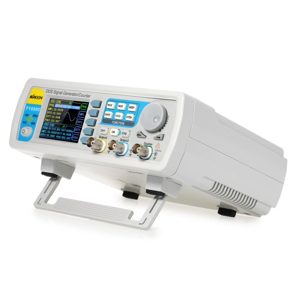 KKmoon Signal Generator, High Precision Digital DDS Dual-Channel Function Signal/Arbitrary Waveform Generator 250MSa/s 819214bits Frequency Meter VCO Burst AM/PM/FM/Ask/FSK/PSK Modulation 60MHz