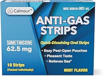 - Anti Gas Relief 10 Strips | Mint Flavor Oral Dissolvable Anti Bloating Relief Strips | Rapid Gas Relief for Adults | Effective Bloating Relief for Women | Simethicone Anti Bloating for Women