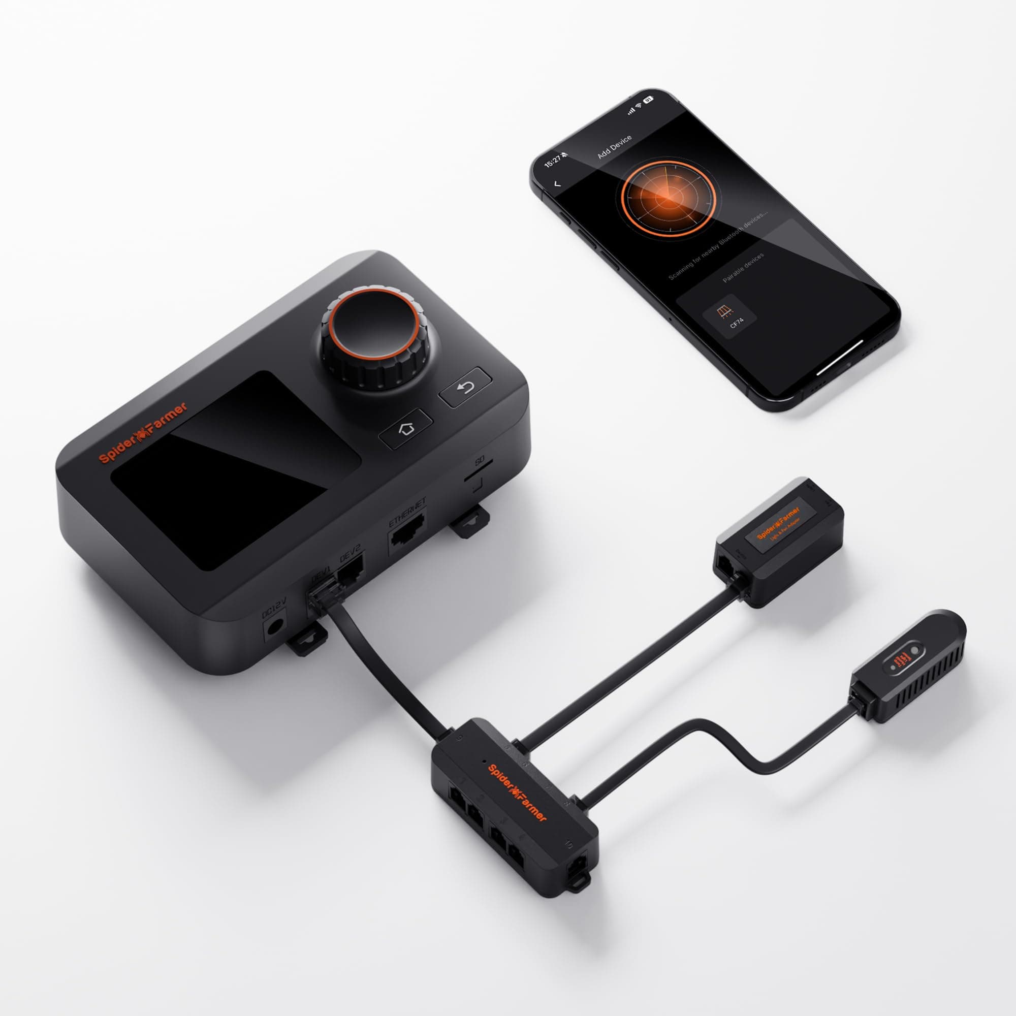 GGS Controller Kits, Smart Environmental Controller, Temp Humid Light Sensor and Adapter, Ideal for Indoor Grow Cycle System Auto Management