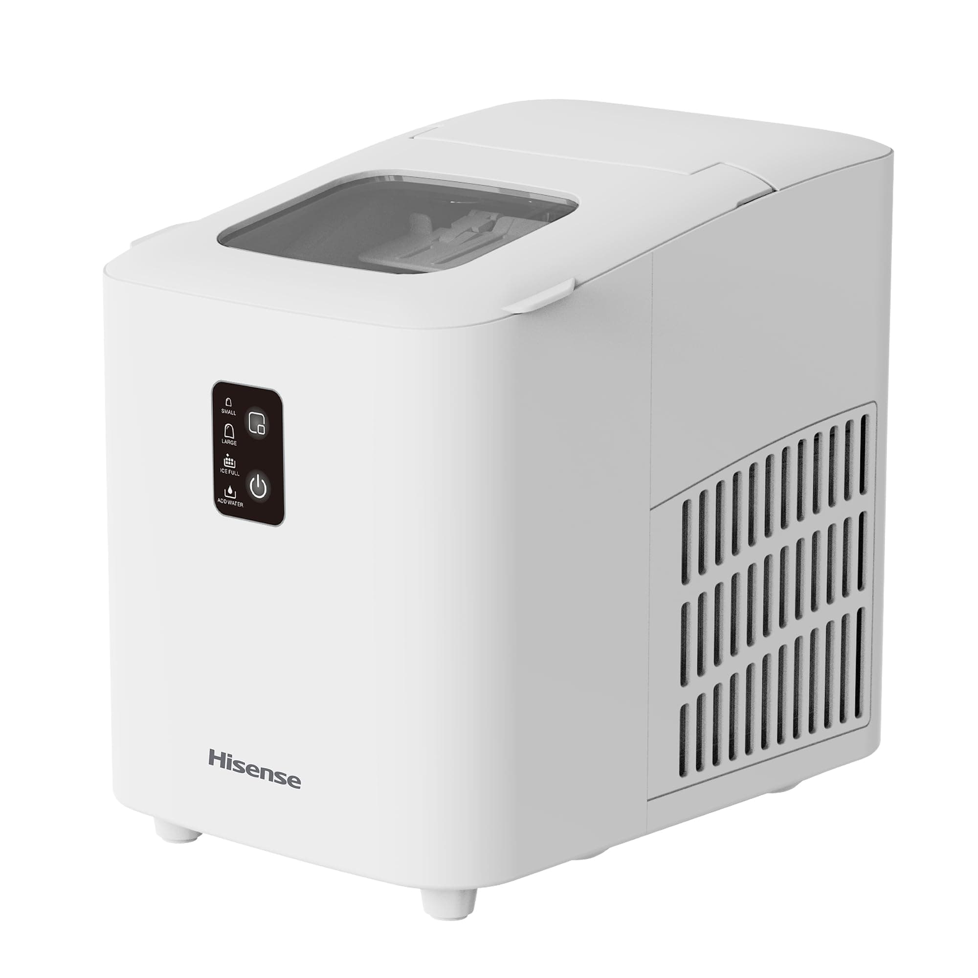 Hisense Ice Maker, Automatic ice making, Portable and compact, Fast ice making, 2 sizesice cubes, Transparent view window, Self-cleaning, ICM1263