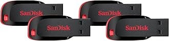 SanDisk 32GB Cruzer Blade USB 2.0 Flash Drive- SDCZ50-032G-B35, Black (Pack of 4)