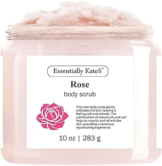 Rose Body & Foot Scrub 10 oz - a gentle and enjoyable exfoliating experience, leaving your skin feeling smooth - The best stocking stuffer.