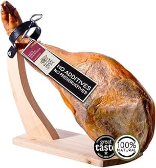 Award-Winning Serrano Ham Leg with Stand | Whole Paleta Shoulder 4-4.5kg | Authentic Spanish Jamon | 100% Natural