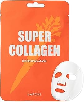 - Super Collagen Sheet Mask – Hydrating Face Masks w/Peptide Complex, Vegan Collagen, Niacinamide & Hyaluronic Acid – Revitalizing & Firming Korean Skincare Paraben-Free, Cruelty-Free (10 Pack)