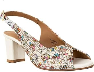 Khadim's Cleo High Heel Block Peep-Toe Sandal for Women