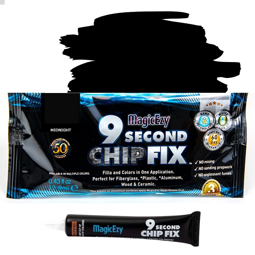 9 Second Chip Fix - Professionally and Easily Touch-Up s and Chips on Your Boat, Jet Ski, Yacht, Other Water Vehicles, and on Other Gelcoat and Fiberglass Surfaces - Midnight