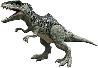 Jurassic World Super Colossal Dinosaur Action Figure, Large Giganotosaurus Dino Toy with Eating Feature, 3+ Feet Long