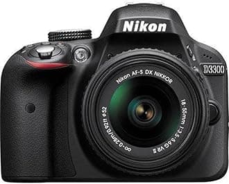 Nikon D3300 Digital SLR Camera with 18-55mm VR II, 55-200mm VR Lens Kit - Black (24.2MP) 3 inch LCD