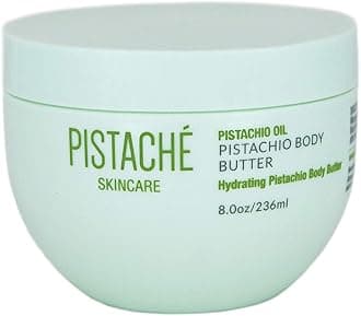 Pistaché Skincare Pistachio Oil Whipped Body Butter Cream Moisturizer (a.k.a The Boyfriend Body Butter) + Hydrates Dry Skin and Nourishes + Vitamin E + Antioxidant Protection, 8.0 oz