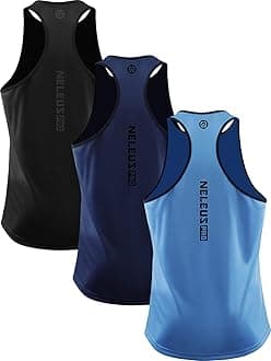 Men's 3 Pack Dry Fit Y-Back Muscle Tank Workout Gym Shirt