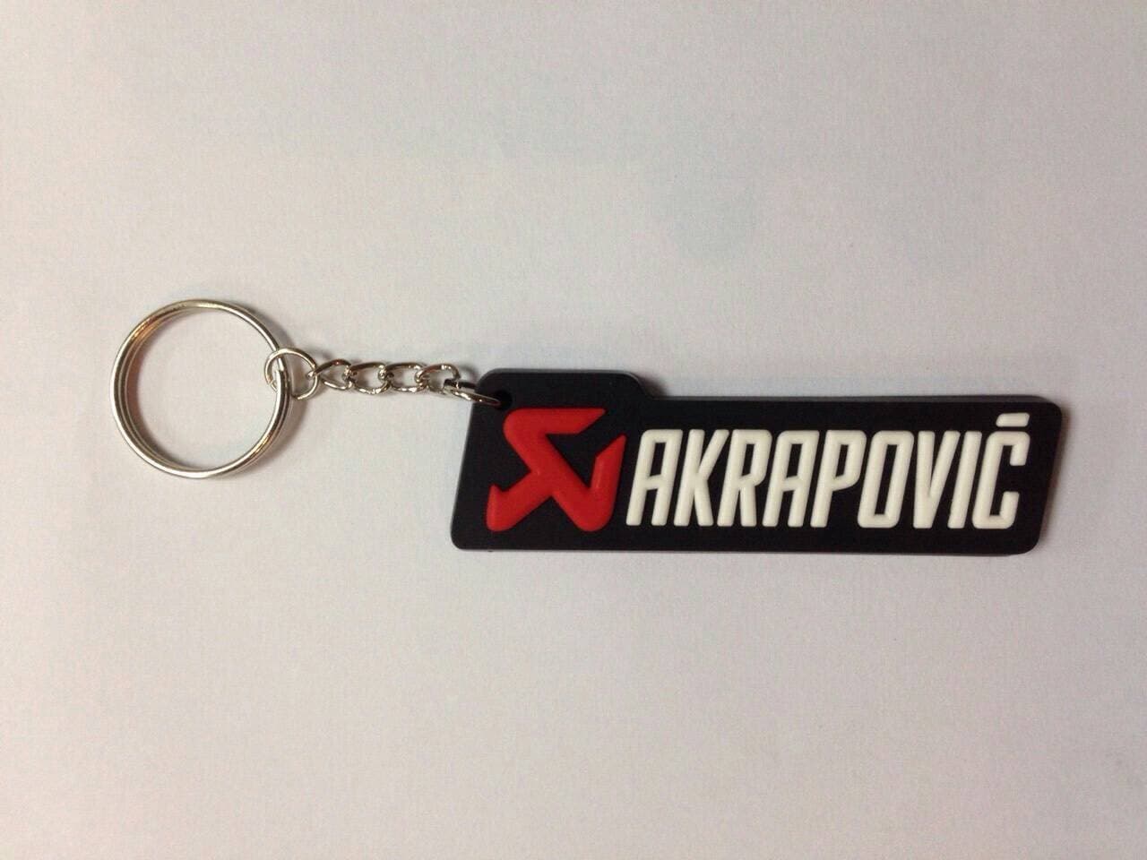 Akrapovic Rubber Keychain/keyring White.