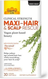 Maxi-Hair & Scalp Rescue, Clinical Strength Plant-Based Beauty, 30 Softgels, Gluten Free