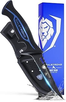 Dalstrong Fillet Knife-Night Shark Series 4.7” Flexible Fish Knife for Filleting and Cleaning -High Carbon Steel-Titanium Coated Blade-Sharp Kitchen Knife-Polypropylene Handle-w/Sheath-NSF Certified