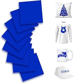 KASYU Sublimation Transfer Ink Sheets for Cricut Mug Press, 8PCS Transfer Paper for Sublimation, 12x11.8Inch Solid Blue Pre-Printed Sublimation Paper