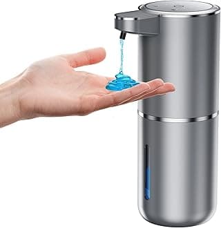 Automatic Soap Dispenser Touchless Automatic Liquid Soap Dispenser 4 Adjustable 1500mAh Soap Dispensing Levels Wall Mount for Kitchen and Bathroom