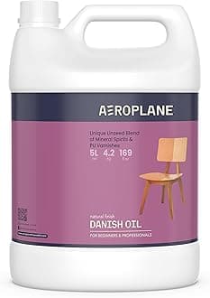 AEROPLANE - Danish Oil - Unique Linseed Oil Blend for Wood Finishing & Restoration - Natural Finish | 5 LTR