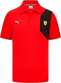Ferrari F1, Classic Polo, 100% Cotton Jersey, Red, Adult, Official Merchandise