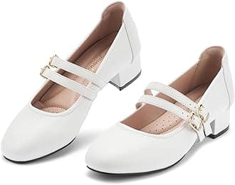 Mary Jane Shoes Low Heels Dress Pumps for Women With Adjustable Ankle Strap - 2 Inch Chunky Heel for Dressy Casual Occasions