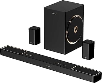 ULTIMEA 5.1.2ch Sound Bar with Dolby Atmos, Surround Sound System for TV with 2 Surround Speakers, Sound Bar for Smart TV, Soundbar with Subwoofer, Bluetooth® 5.4, HDMI eARC, Skywave F40 Boom