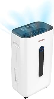 Dehumidifier, 25L/Day, Digital Humidity Display, Auto Drainage option, Sleep Mode, Washable Filters, 24H Timer, Continuous Dehumidification, Rotatable Wheels for Easy Mobility | MD-395