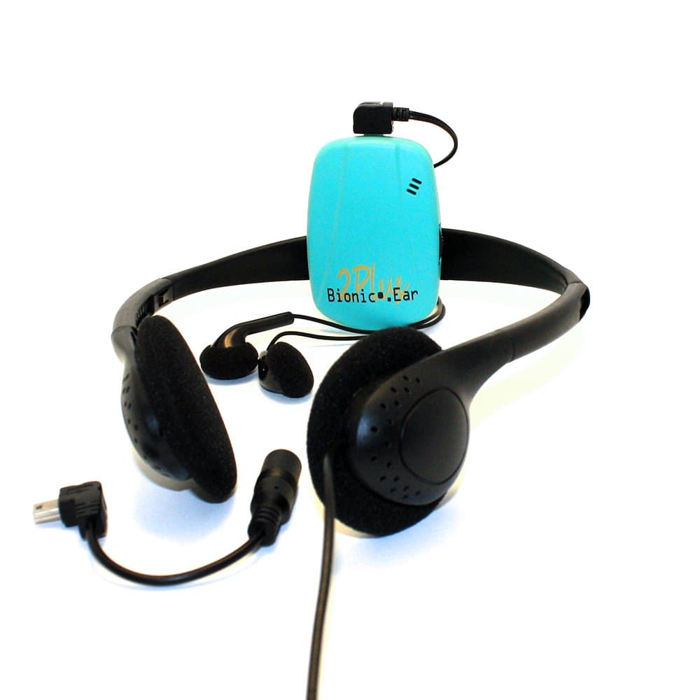 NeoMatic Bionic Ear 2Plus Premium Personal Sound Amplifier - Extra Stereo Headphone for TV, Security Alarm