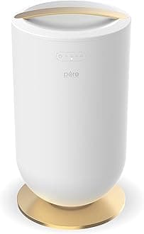 Pure Enrichment PureBliss Luxury Towel Warmer - Extra Large 20L Heats Towels, Robes, Blankets, or Clothing - Modern Bucket Design, 4 Heat Timer Settings & Auto Shut-Off (White & Brushed Gold)