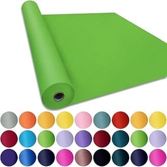 SMART&CASUAL 24" x 2,520" (210') Medium Green Kraft Craft Paper Roll for Gift Wrapping Bulletin Board Bouquet Flower Kids Art Packing Parcel Table Covering 80GSM 55LB (Medium Green, 24" x 210')