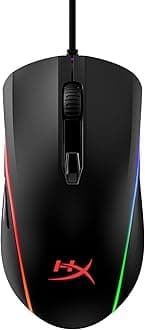 HyperX Pulsefire Surge - RGB Wired Optical Gaming Mouse, Pixart 3389 Sensor up to 16000 DPI, Ergonomic, 6 Programmable Buttons, Compatible with Windows 10/8.1/8/7 - Black