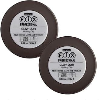 BENCH/ Fix Professional CLAY DOH Molding Clay | Hair Wax for Men | Stylish Matte Finish with Volume | Non-Sticky 25gm - (Pack of 2).