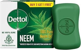- Neem Bathing Soap Bar With Pure Neem Oil, 75G (Buy 3 Get 1 Free), Combo Offer On Bath Soap