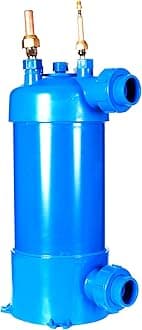 Pool Heat Exchanger Titanium Twisted Tube PVC Shell for Swimming Pool Heat Pump Solar Spa Heating and Cooling(99kBtu / 29kw)