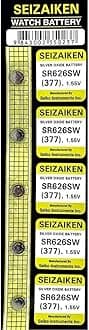 Seizaiken SR626SW (377) Silver Oxide Watch Battery (Pack of 5)