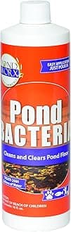 Pondworx Pond Bacteria - Concentrated & Formulated for Water Features - Safe for Koi - 16 Ounces & Treats up to 2,500 gallons of Water