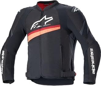 Alpinestars T-GP Plus V4 Airflow Jacket, Lightweight Mesh Construction, CE-Certified, Sport Fit, DFS Shoulder Protection, Hot Weather Riding Gear, L, Black/Red