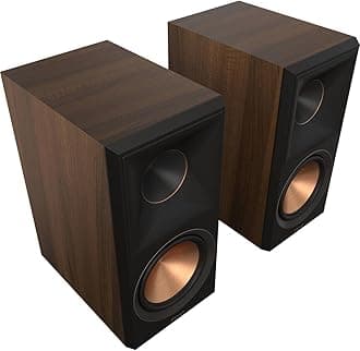 Reference Premiere RP-600M II Bookshelf Speaker Pair with New 90° x 90° Hybrid Tractrix Horn, 6.5” Cerametallic Woofers for Dynamic Home Theater Sound in Walnut