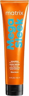 Matrix Mega Sleek Blow Down Smoothing Leave-In Cream - Smooths Hair, Detangles, & Tames Frizz, Heat Protectant, For Dry, Damaged & Frizzy Hair, 5.1 Fl Oz