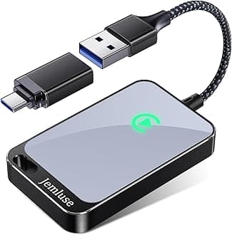 Jemluse Wireless CarPlay Adapter for Apple - Stable Fast Connection for Convert Factory Wired to Wireless CarPlay Dongle Cars for iPhone - No Latency from iOS 10+ to Screen w/USB C(White Black)