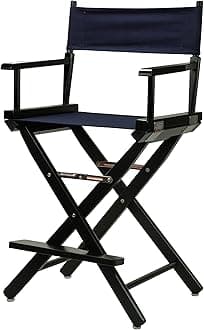 24" Director's Chair Black Frame-Navy Blue Canvas