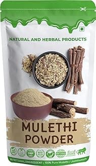 Organic Mulethi Root Powder, Stick, Liquorice, Jeshthamadh, Yashtimadhu, Drinking, Eating, Skin Whitening, Face, Hair Growth & Skin Care, Cough, Throat, Juice, Body, Pure, Herbal, Pimple(100Gram)