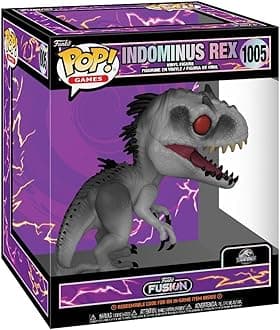 Funko POP! Super: Fusion - Indominus Rex - 1/6 Odds for Rare Chase Variant - Jurassic Park - Collectable Vinyl Figure - Gift Idea - Official Merchandise - for Kids & Adults - Video Games Fans