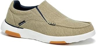 OrthoComfoot Men's Arch Support Slip-On Loafers Walking Shoes: Supportive Comfortable Soft Cushion Adjustable Fit Slip On Loafers, High Arch Lightweight Outdoor Casual Work House Standing Flat Shoes