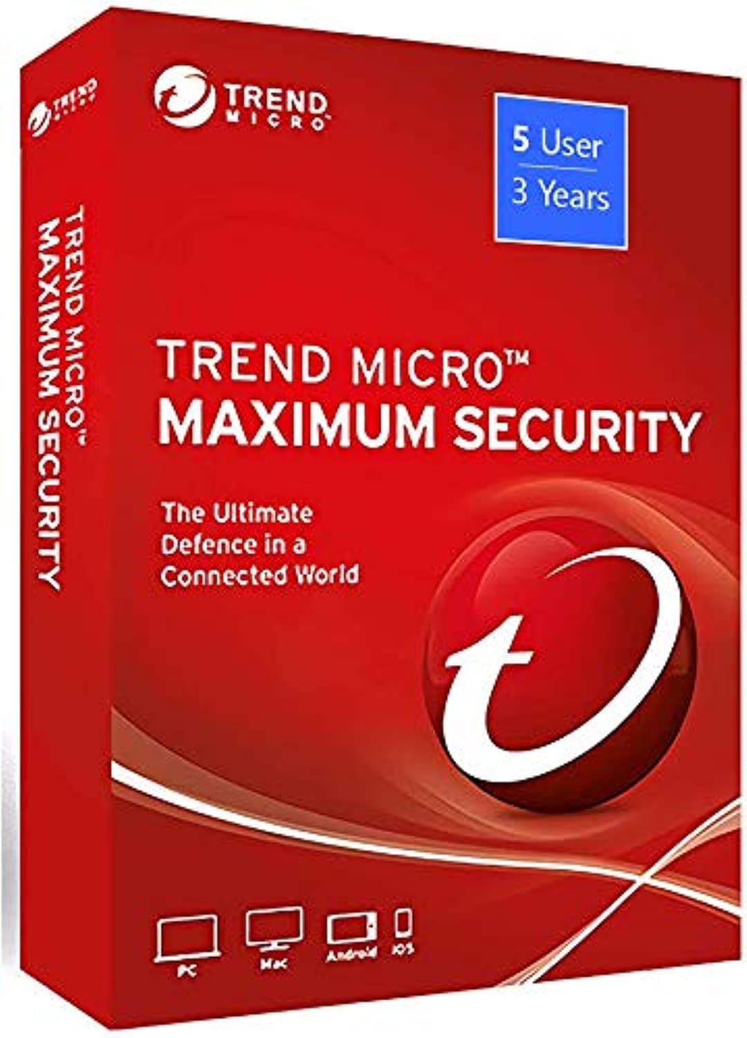 Trend Micro International Version Maximum Security - 5 User, 3 Years