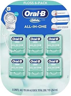 Glide Crest Comfort Plus Dental Floss Mint 40m Each (6 Pack)